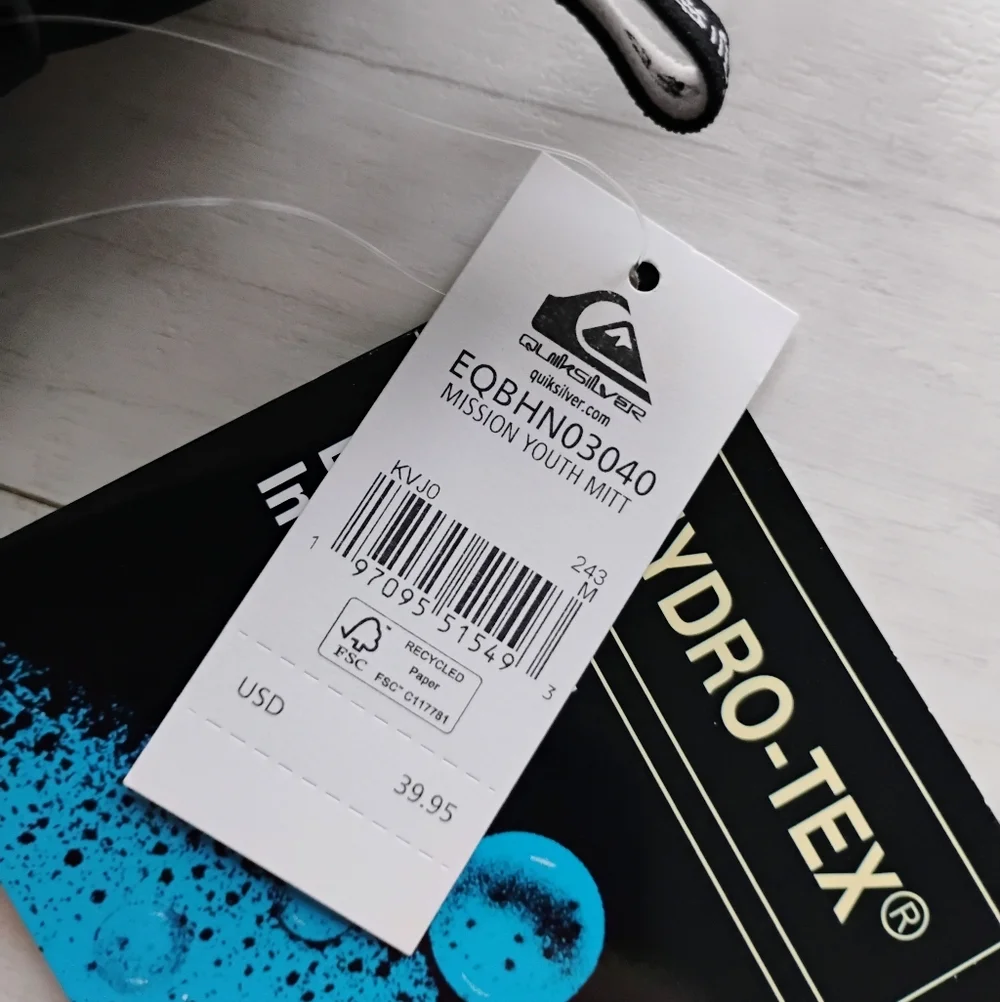 QUIKSILVER NEW Mission Insulated Snow Mitts